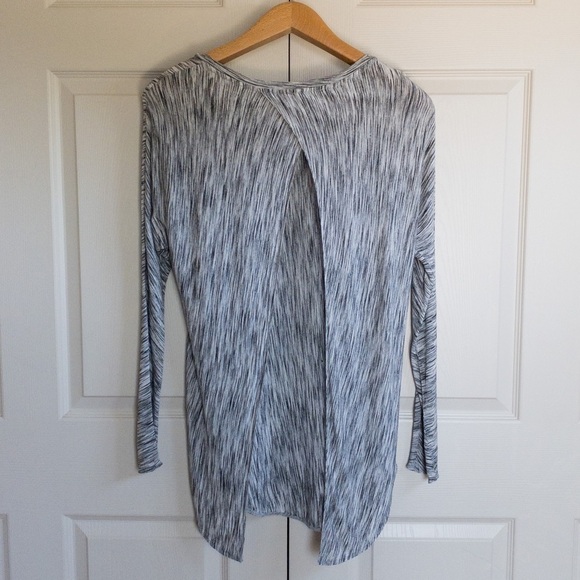 Wilfred Dolman Long Sleeve Crewneck Heathered Open Cross Back Tunic Size Small - Picture 2 of 11